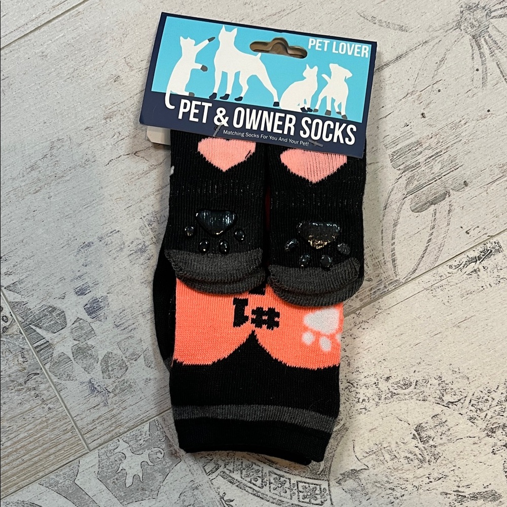 Black and Pink #1 Cat Mom Matching Socks #1 Cat